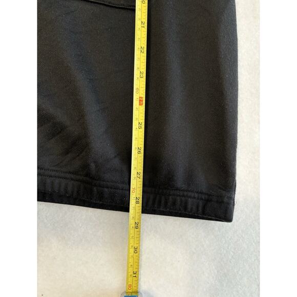 Adidas Black Oversized Hoodie with Logo on Hood Winter Jacket Men's Size Small - Picture 4 of 5